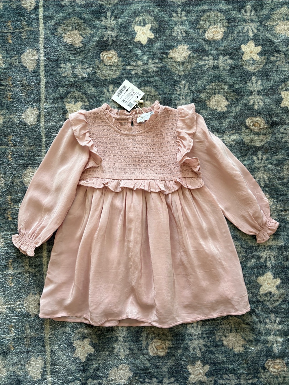 NWT Zara Smock Long Sleeve Dress Size 12-18M